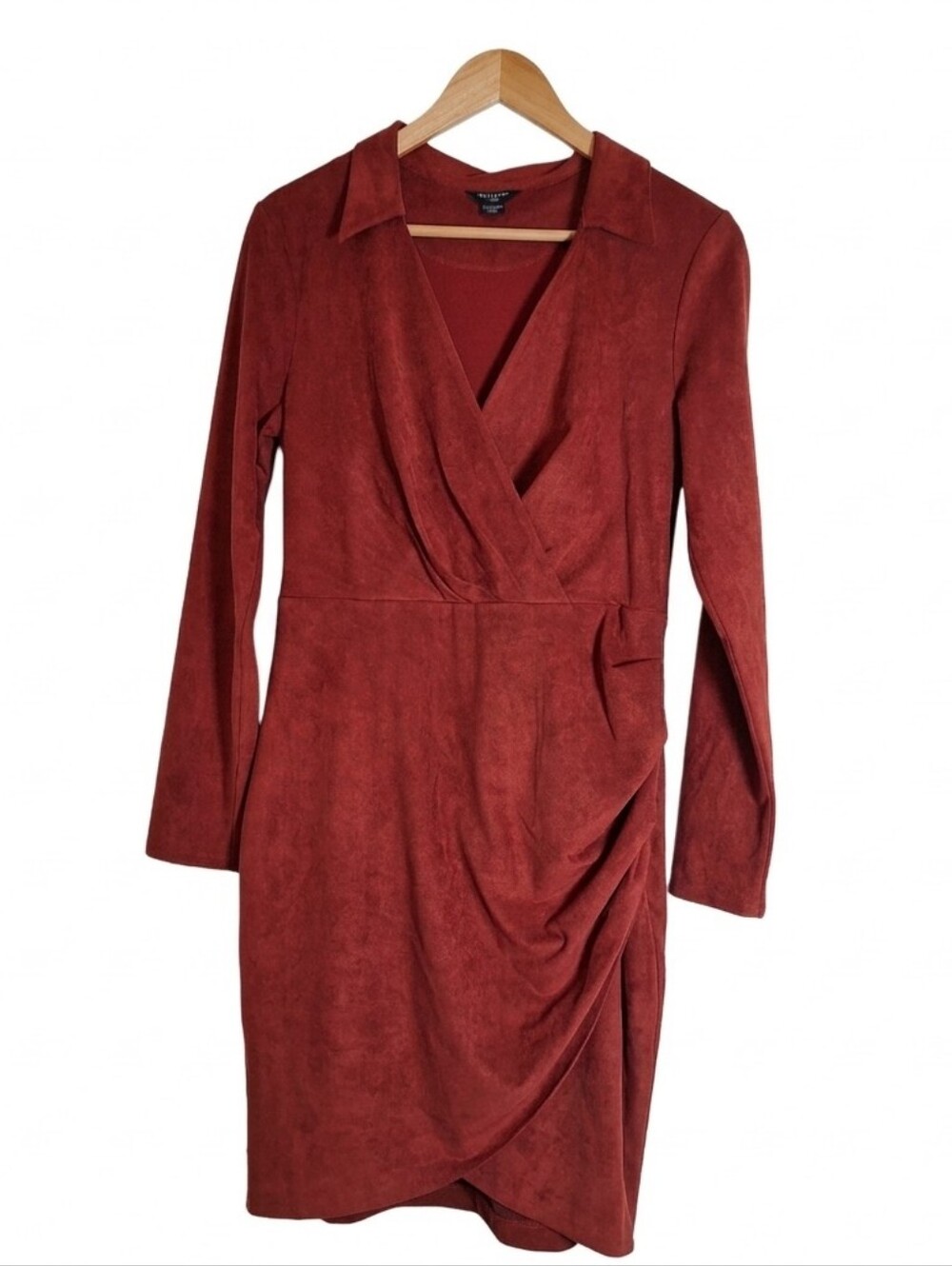 Marciano by Guess Women's Ruched Velvet Wrap Pleated Dress Size US 8